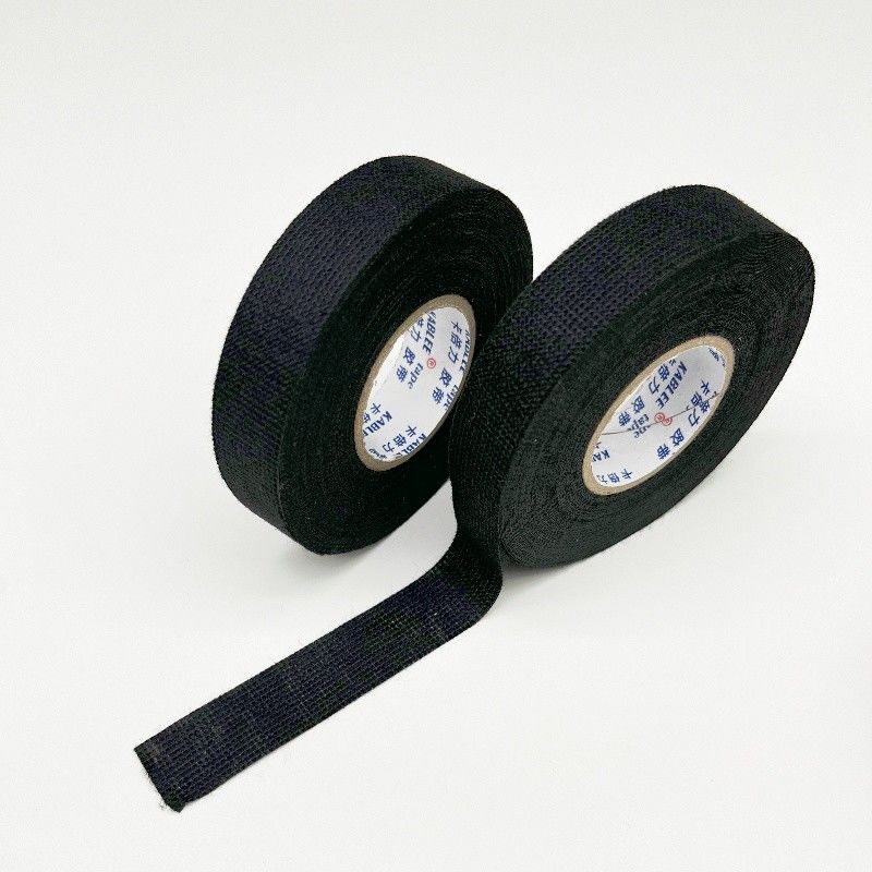 19mm 25mm chiều rộng Black Color Fleece Fabric Tape cho bảo vệ dây chuyền ô tô